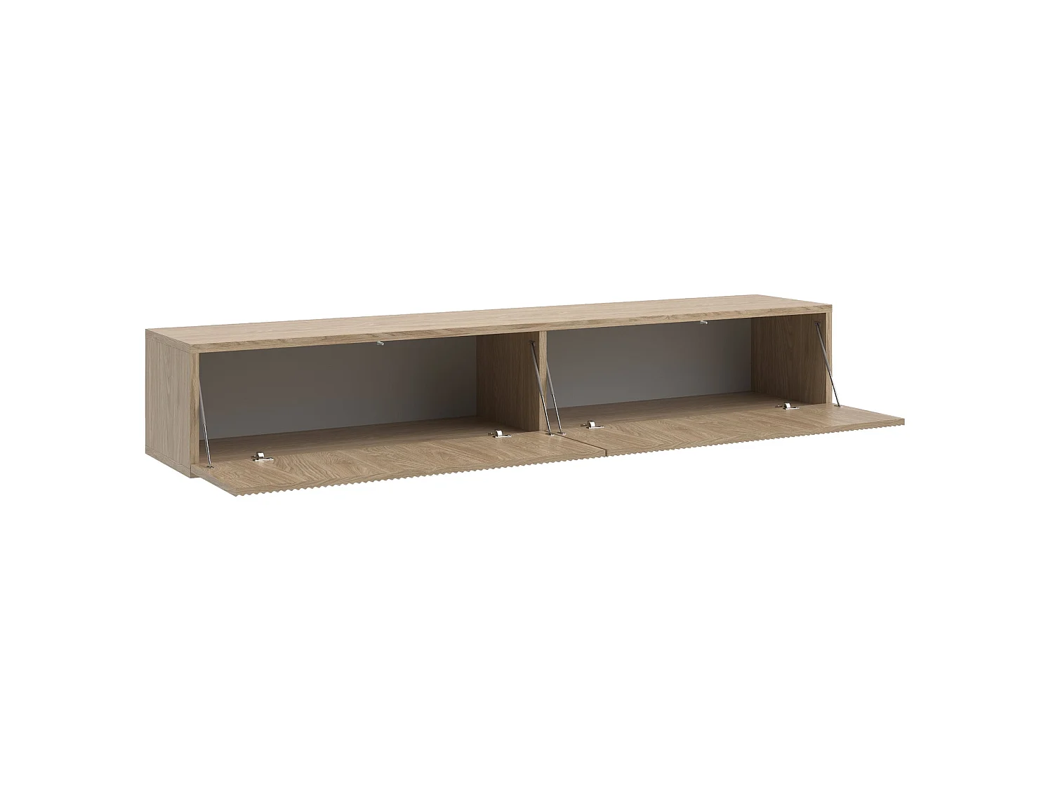 Meuble TV - 175 cm - suspendu - couleur de bois chêne huilé - NOLIE