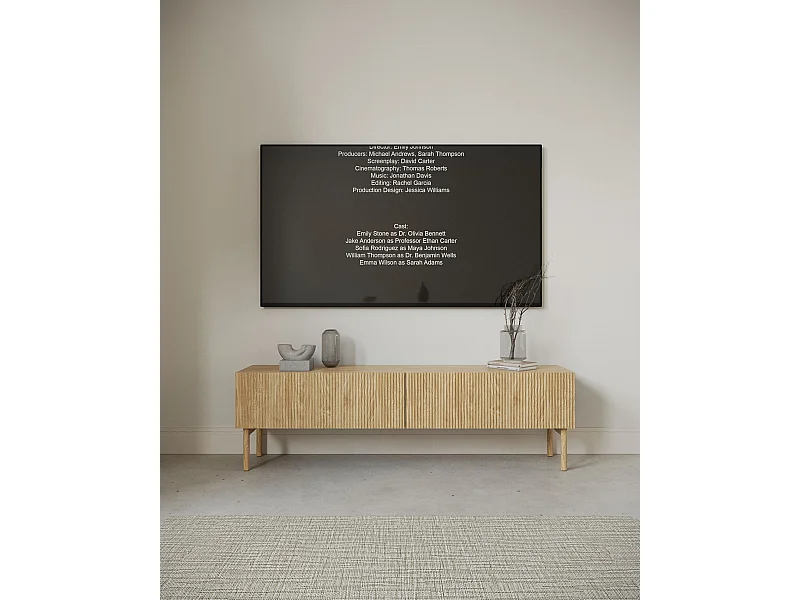 TV-meubel - staand - 175 cm - geolied eikenhoutkleur - NOLIE