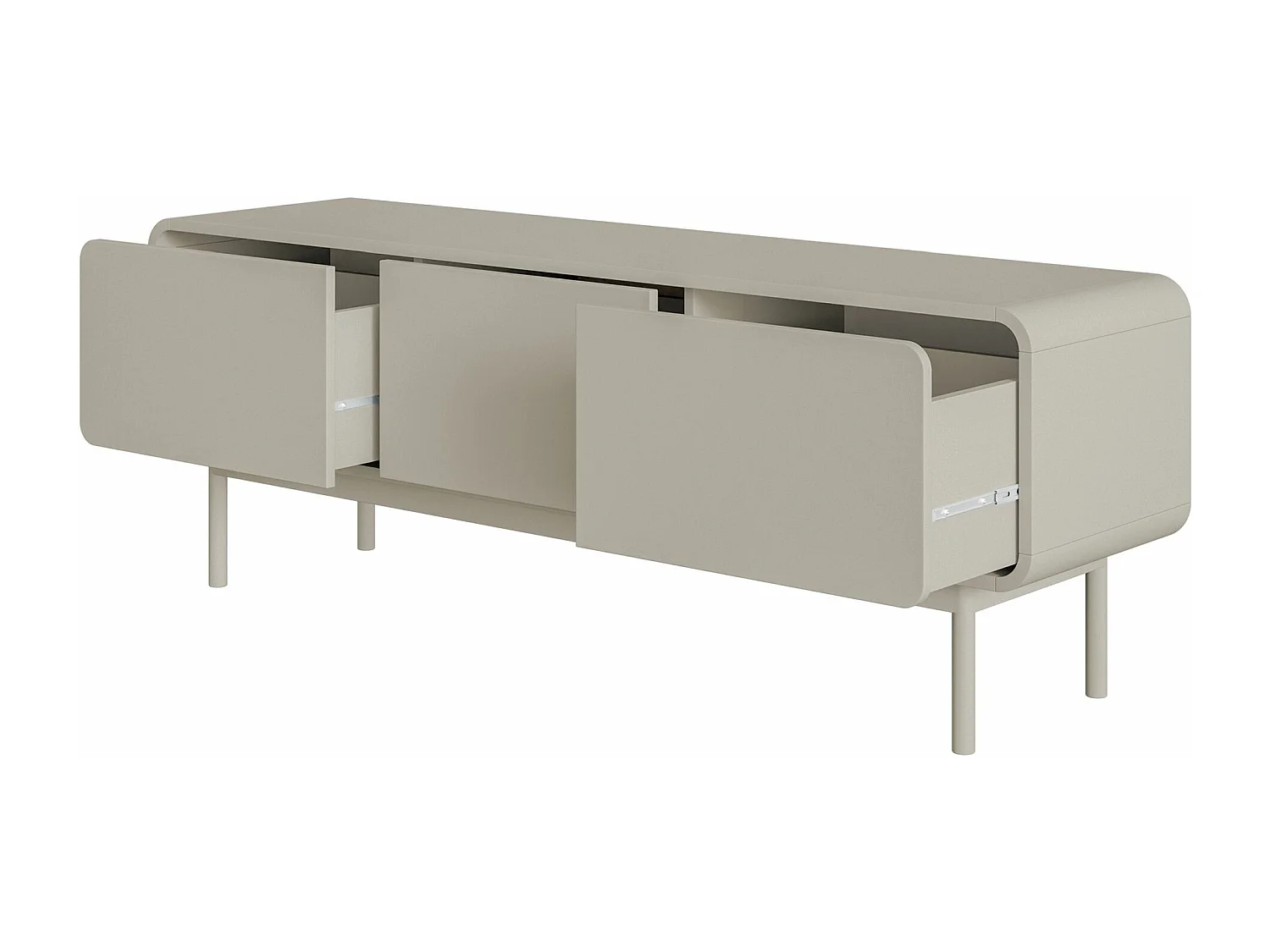 TV-Lowboard mit 3 Schubladen - greige - 154 cm - ORO