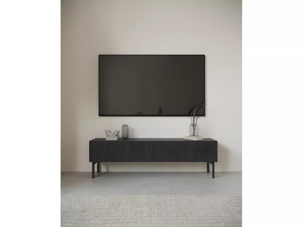 Kauf Unique TV-Lowboard - Holzoptik Esche Schwarz - 175 cm - NOLIE