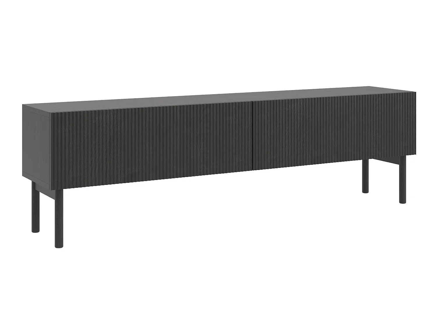Meuble TV - 175 cm - debout - couleur du bois de frêne Portland - NOLIE