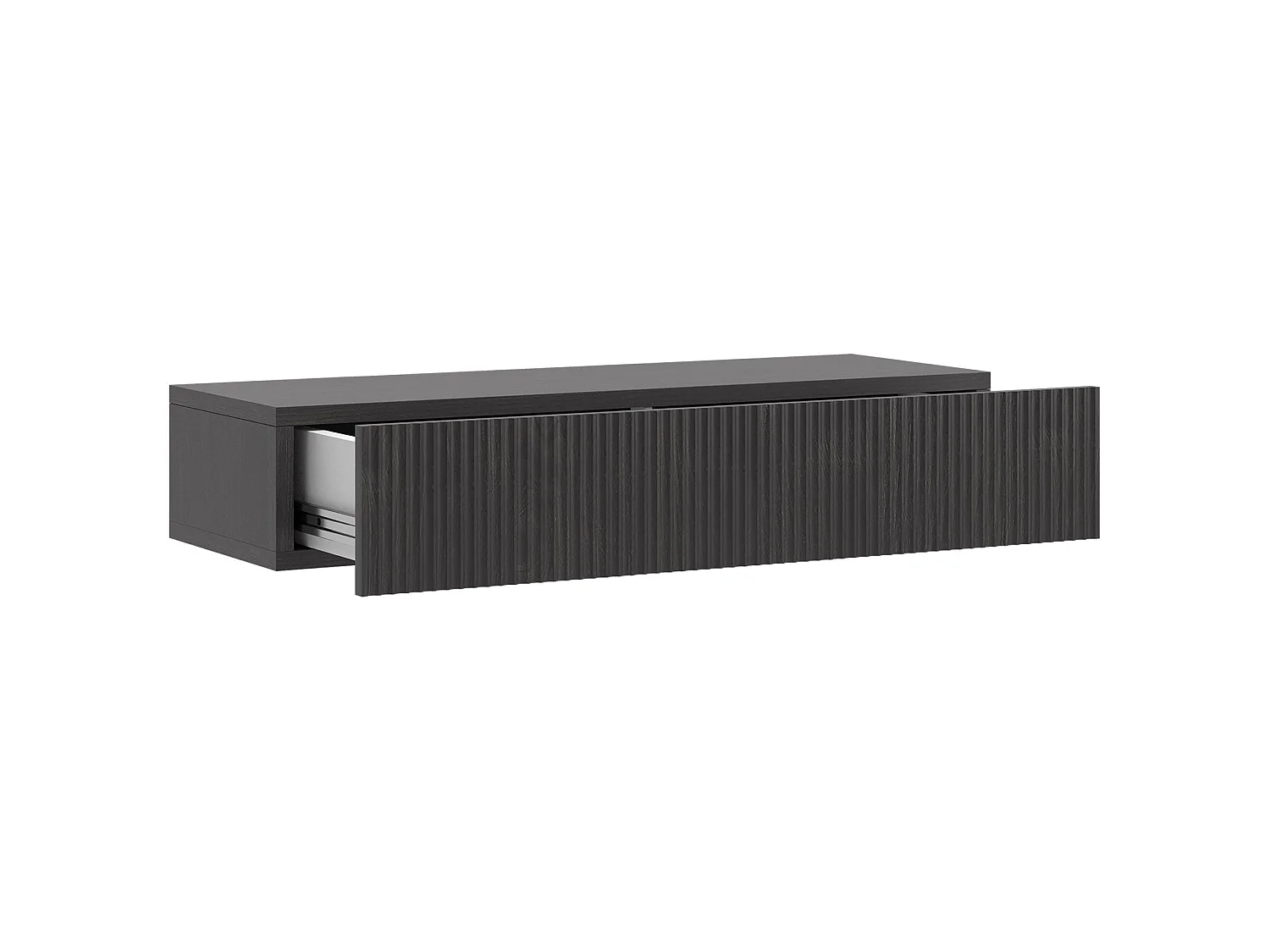 Console - 90 cm - avec tiroirs - suspendu - couleur du bois de frêne Portland - NOLIE