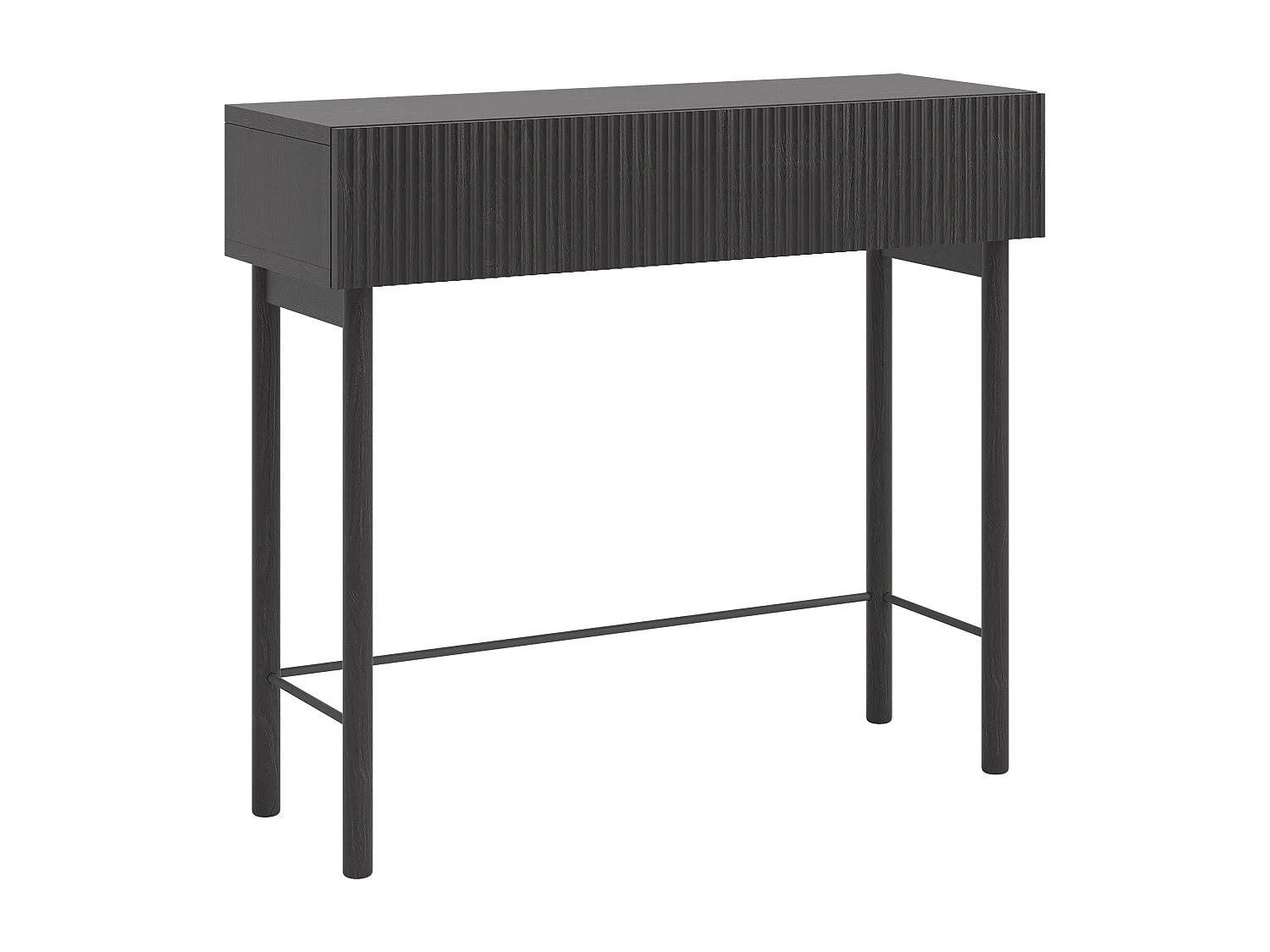 Table console avec tiroir - debout - 90 cm - couleur du bois de frêne Portland- NOLIE