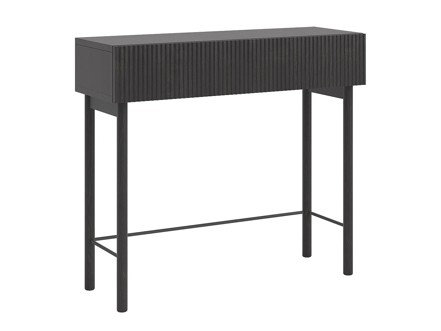 Table console avec tiroir - debout - 90 cm - couleur du bois de frêne Portland- NOLIE