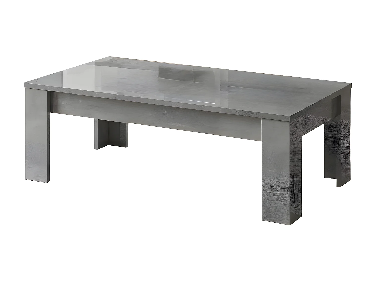 CLARK - Ensemble Salon Complet Effet Marbre Meuble TV et Vitrines avec Leds + Table Basse