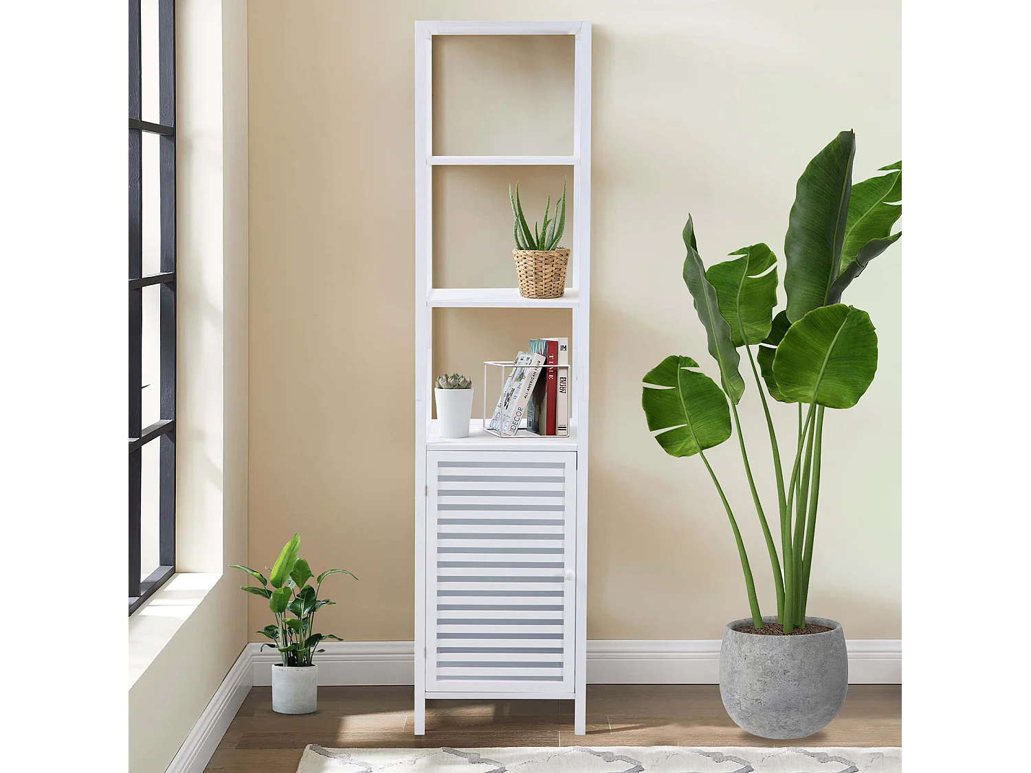 Étagère de salle de bain L avec porte