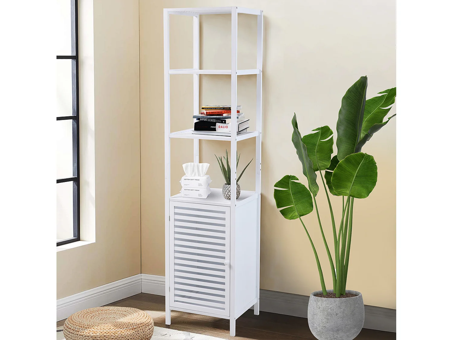 Étagère de salle de bain L avec porte