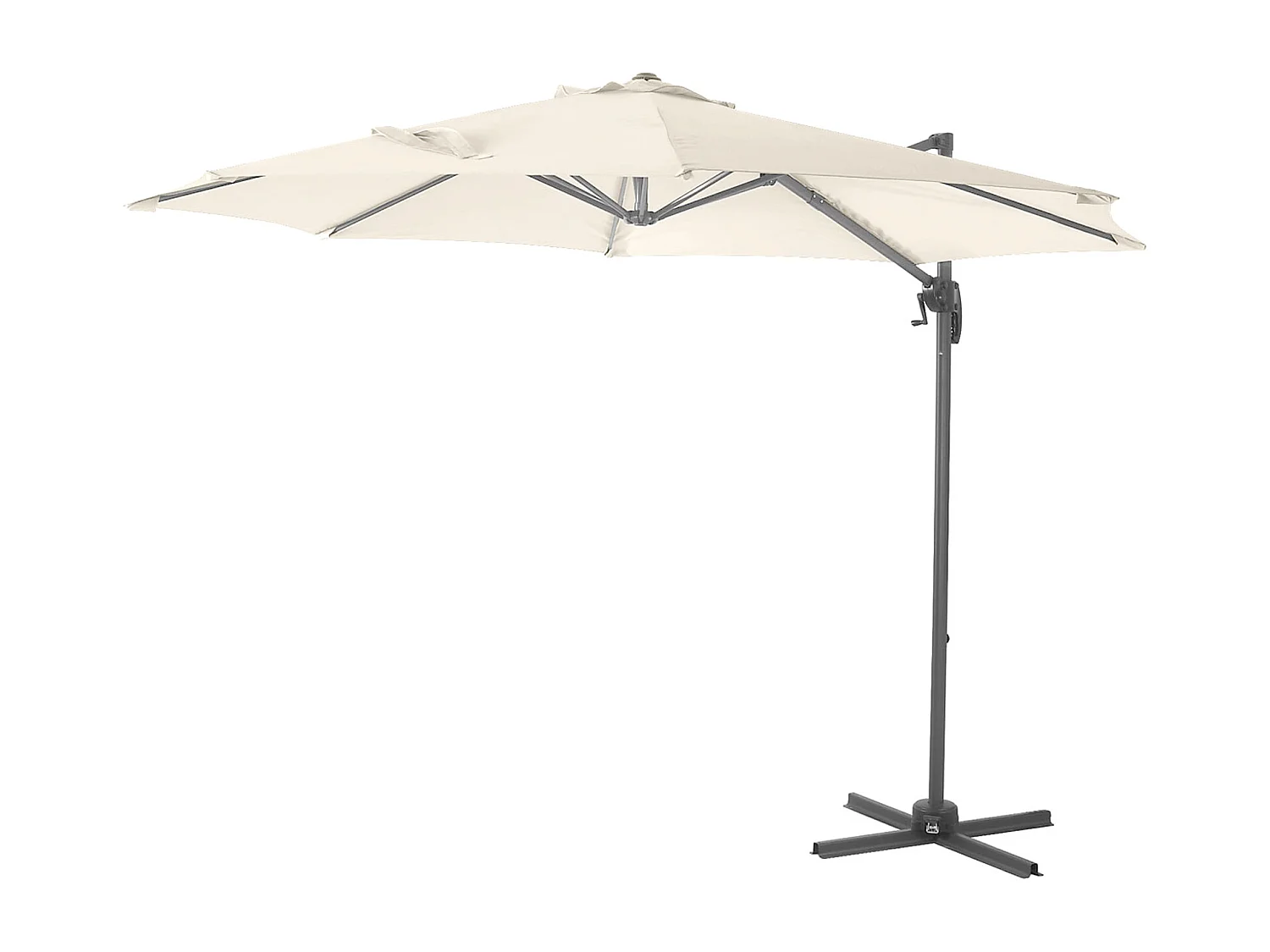 Parasol aluminium pivotant