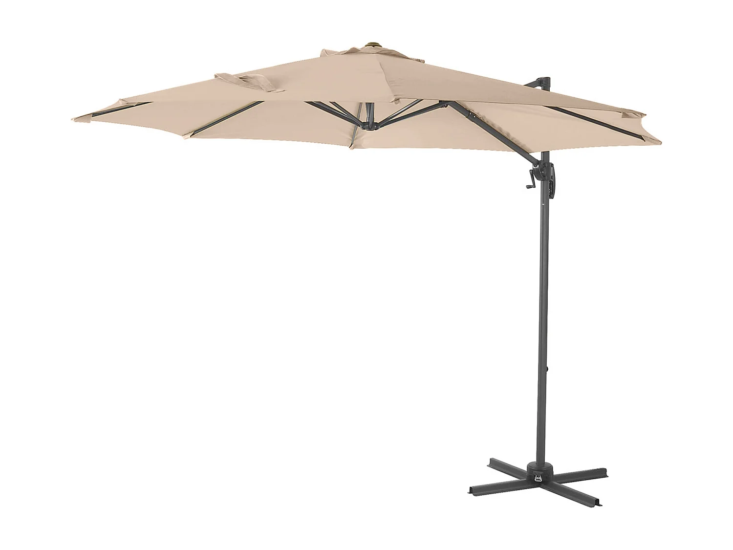Parasol aluminium pivotant