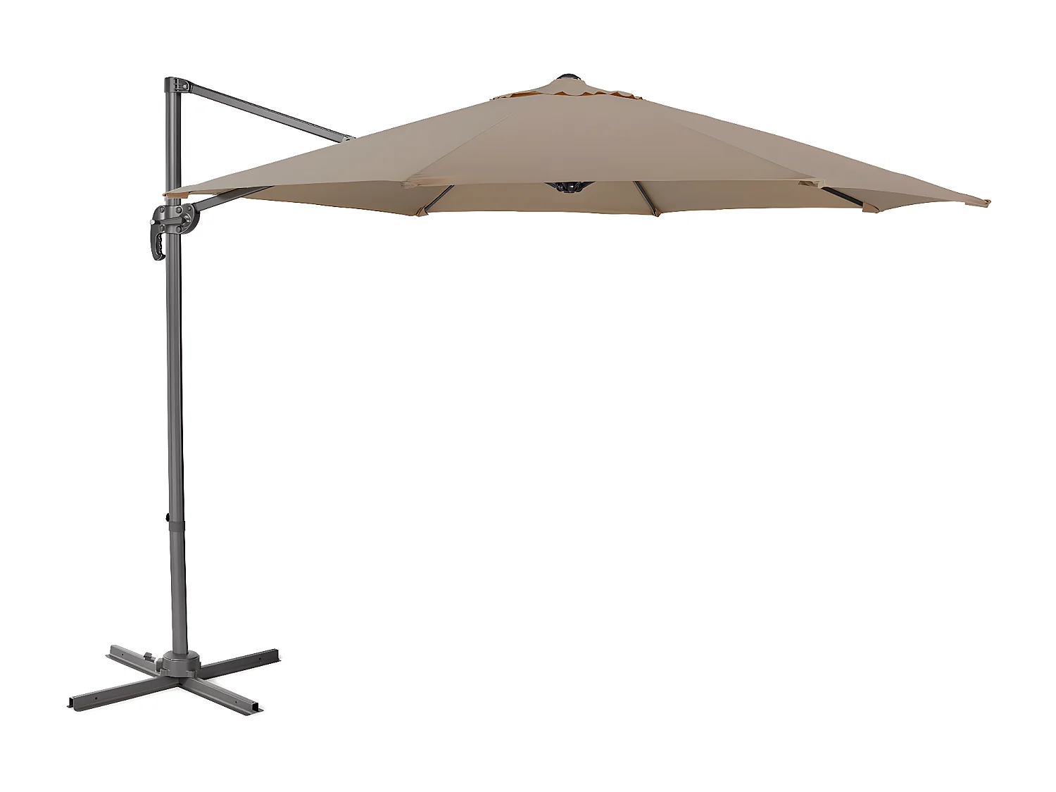 Parasol aluminium pivotant