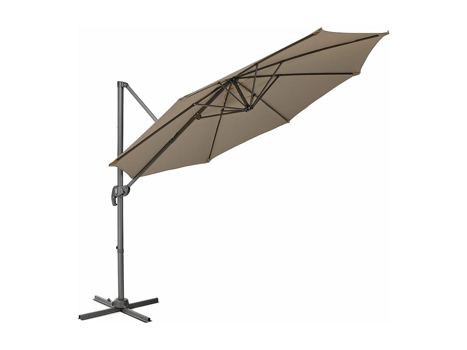 Parasol aluminium pivotant