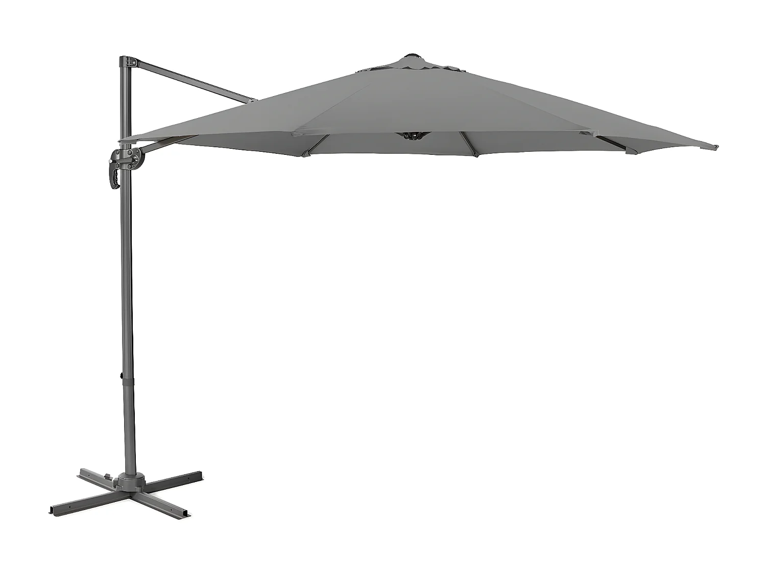 Parasol aluminium pivotant