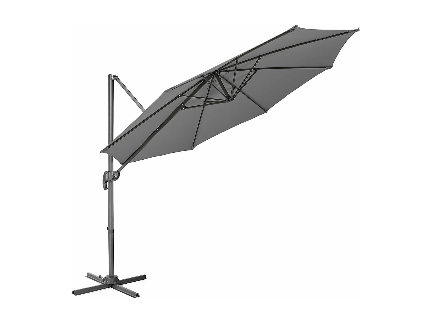 Parasol aluminium pivotant
