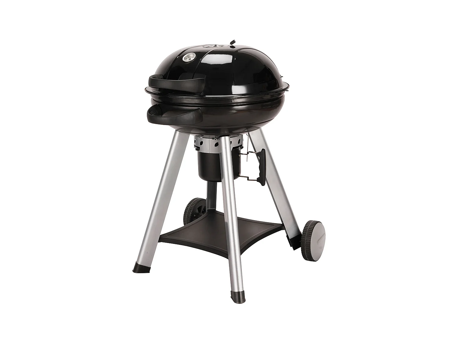 Barbecue sphérique au charbon de bois avec couvercle rabattable