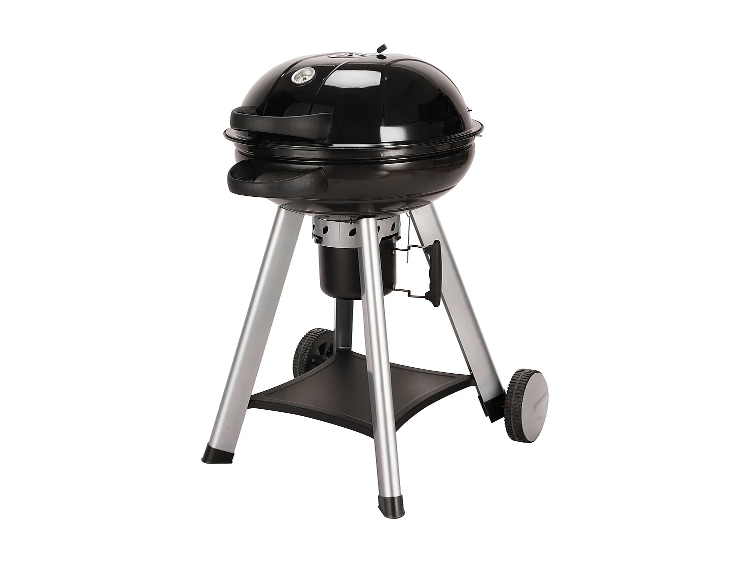 Barbecue sphérique au charbon de bois avec couvercle rabattable