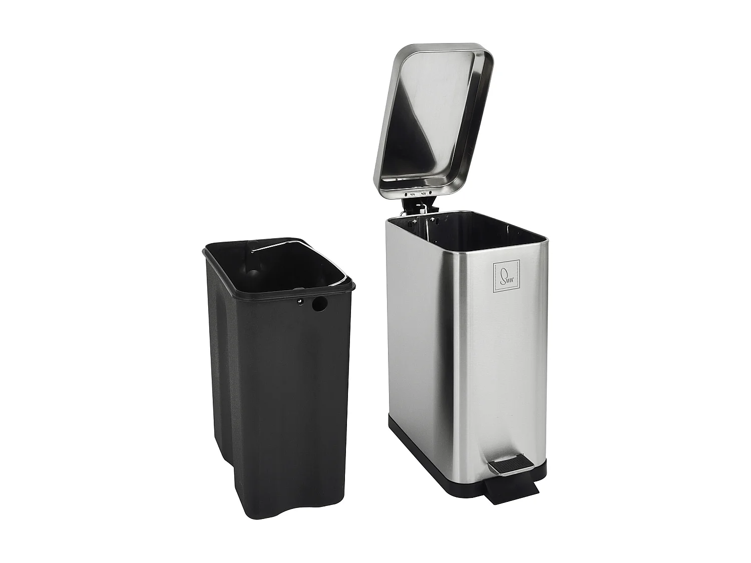 Poubelle à pédale 10l incl. seau intérieur Couvercle Softclose