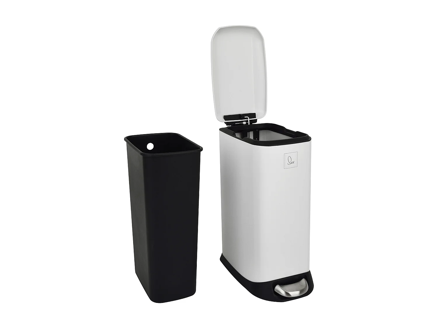 Poubelle à pédale 12l incl. seau intérieur