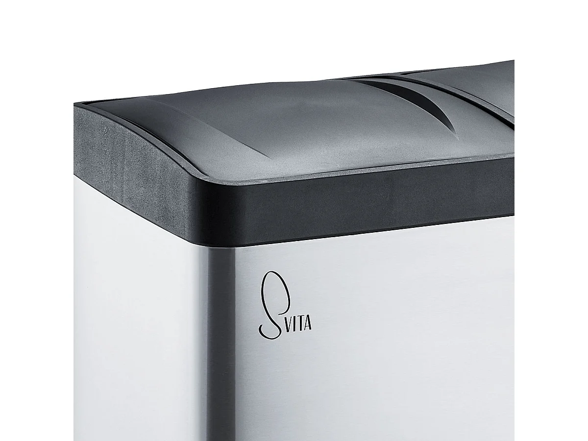 Poubelle de tri 48L en inox