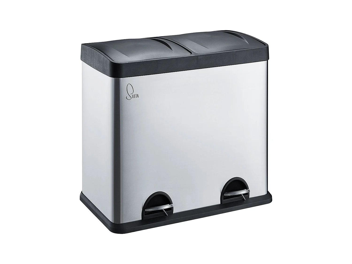 Poubelle de tri 48L en inox