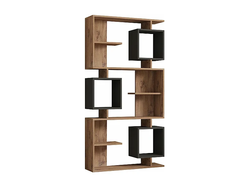 Estante de livros – 90 x 171,9 x 24,6 cm – Pinho Atlântico e Antracite – Painéis de partículas revestidos a melamina