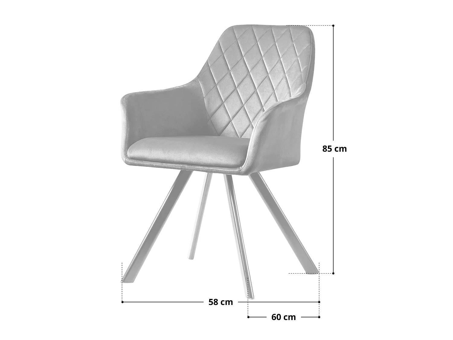 Lot de 2 chaises de salle à manger avec accoudoirs