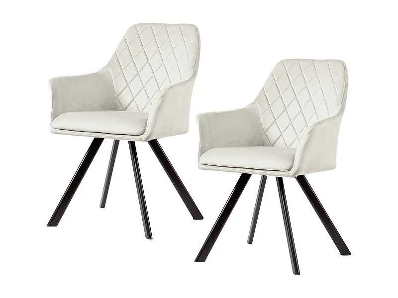 ESSZIMMERSTUHL MASON 2er Set Samt Beige