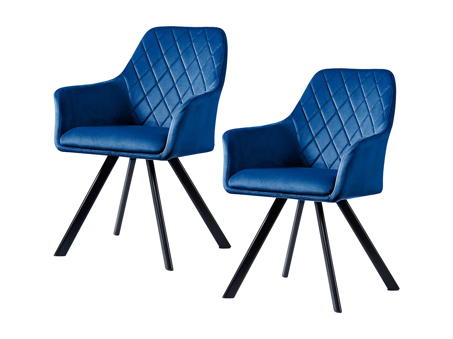 Lot de 2 chaises de salle à manger avec accoudoirs