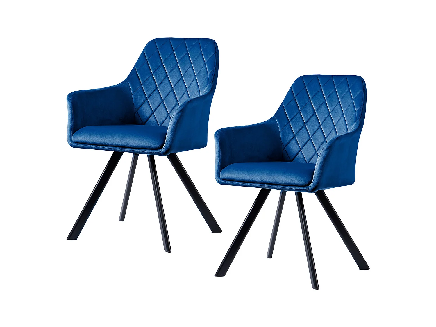 Lot de 2 chaises de salle à manger avec accoudoirs