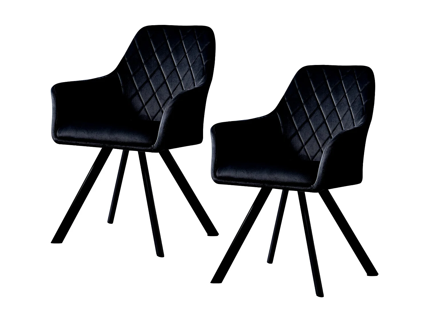 Lot de 2 chaises de salle à manger avec accoudoirs