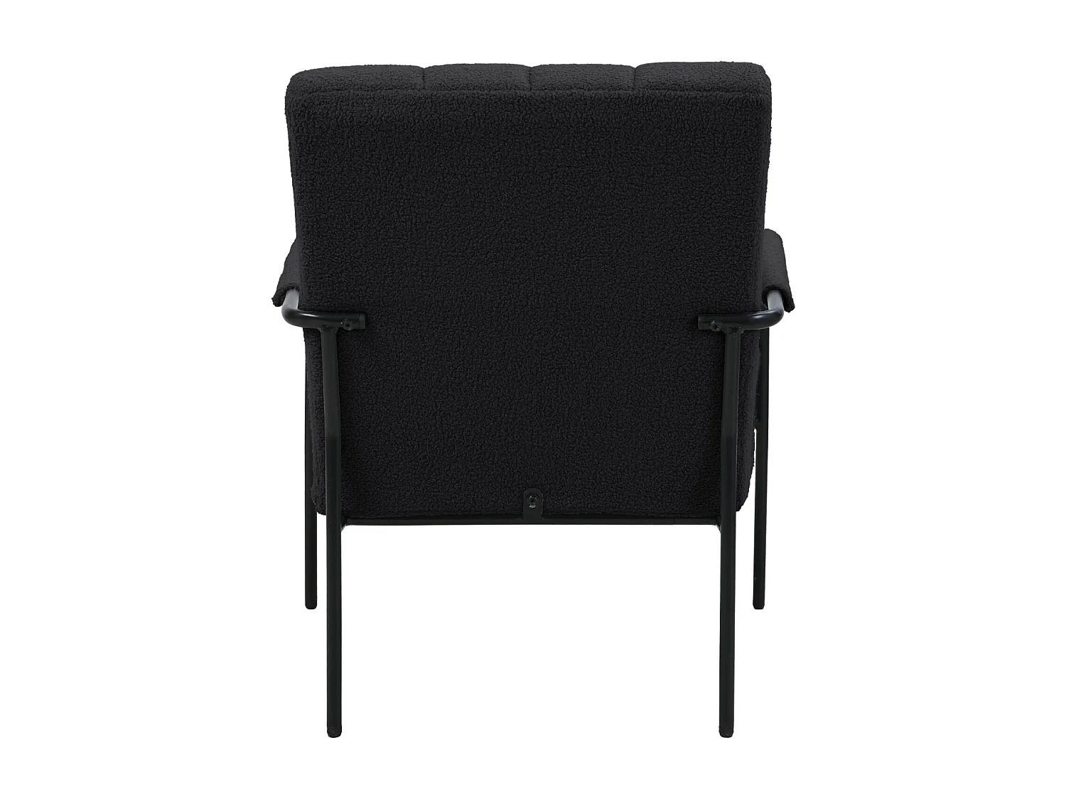 Fauteuil de salon SVITA KYLE Chaise rembourrée Chaise d'appoint Salon avec accoudoir Noir