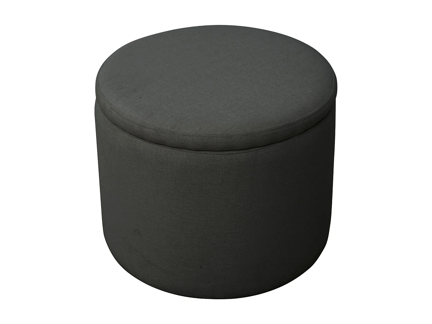 Coffre de rangement SVITA AMBER avec couvercle, tabouret avec espace de rangement, anthracite