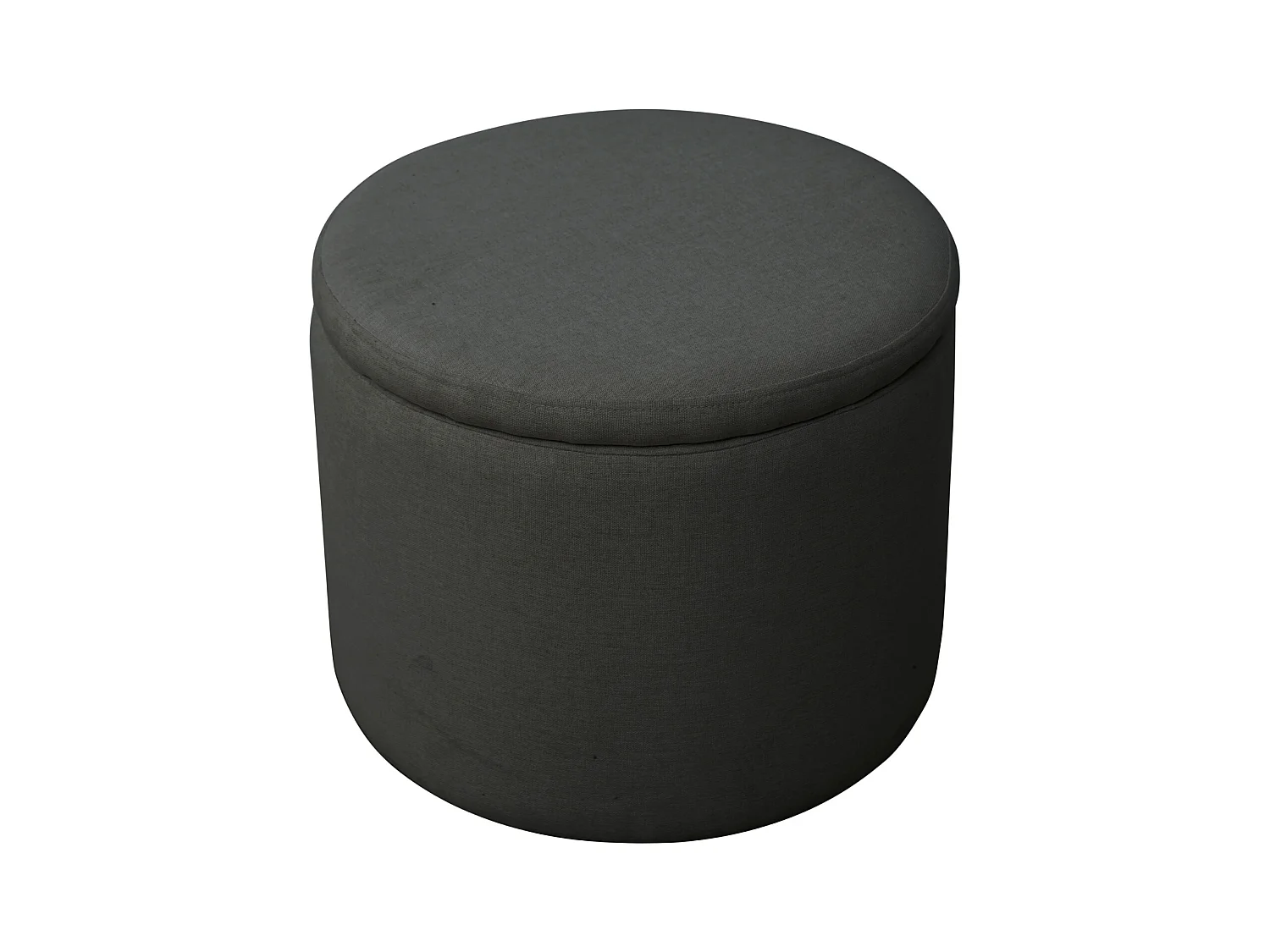 Coffre de rangement SVITA AMBER avec couvercle, tabouret avec espace de rangement, anthracite