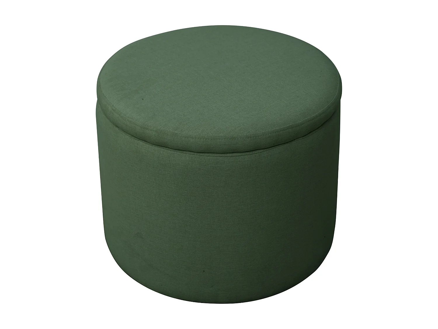 Coffre de rangement SVITA AMBER avec couvercle, tabouret avec espace de rangement, vert foncé