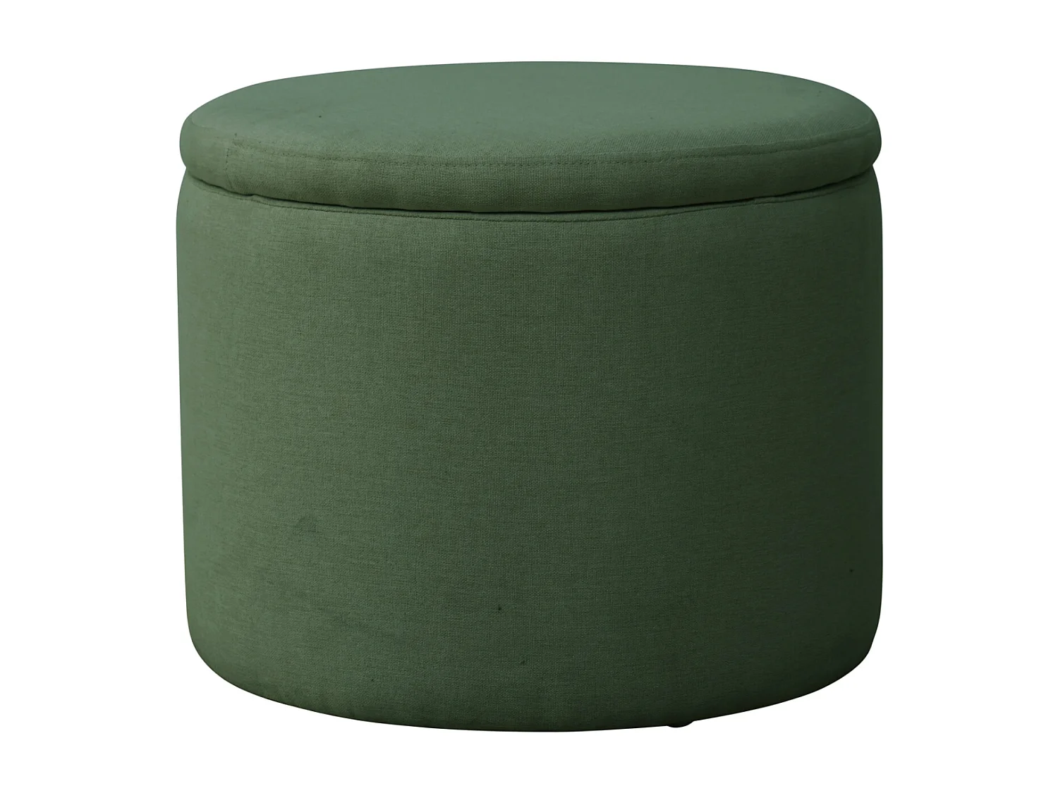 Coffre de rangement SVITA AMBER avec couvercle, tabouret avec espace de rangement, vert foncé