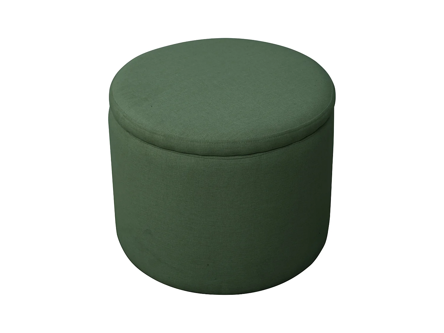 Coffre de rangement SVITA AMBER avec couvercle, tabouret avec espace de rangement, vert foncé