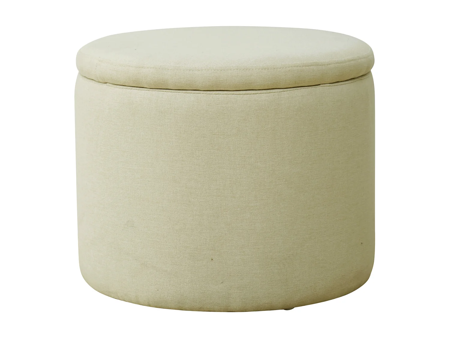 Coffre de rangement SVITA AMBER avec couvercle, tabouret avec espace de rangement, beige