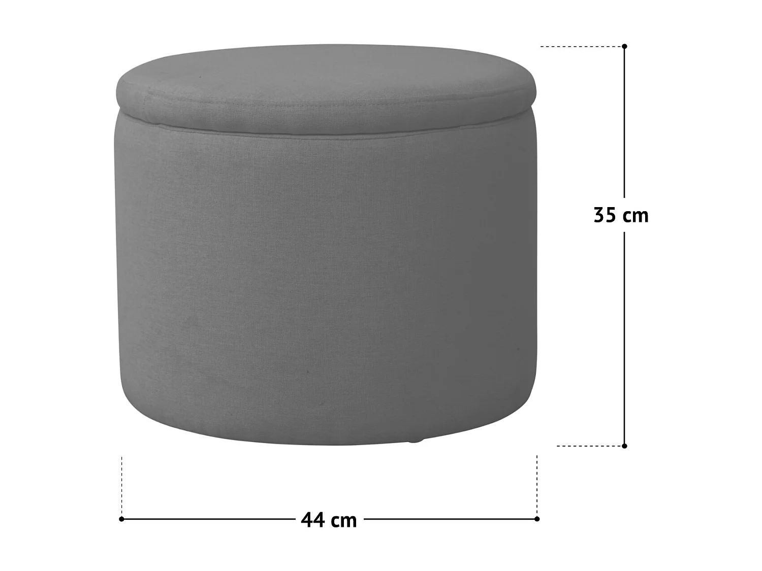 HOCKER AMBER Sitzpouf Beige