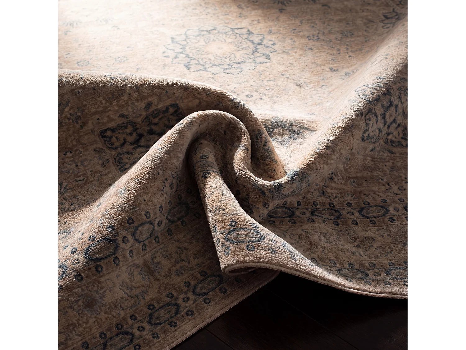 Tapis Gris/Bleu 155 X 229 cm - Seraphina