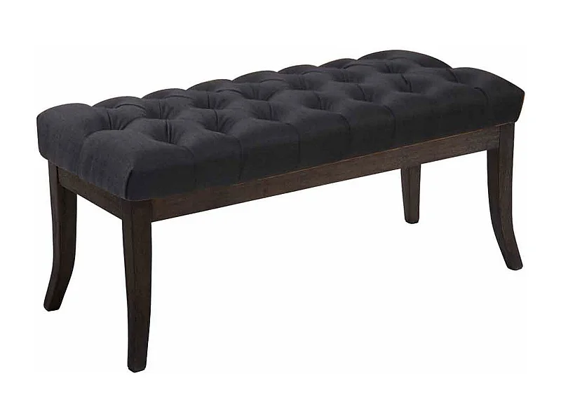 Banquette - Tissu & Bois - Noir - Ramses