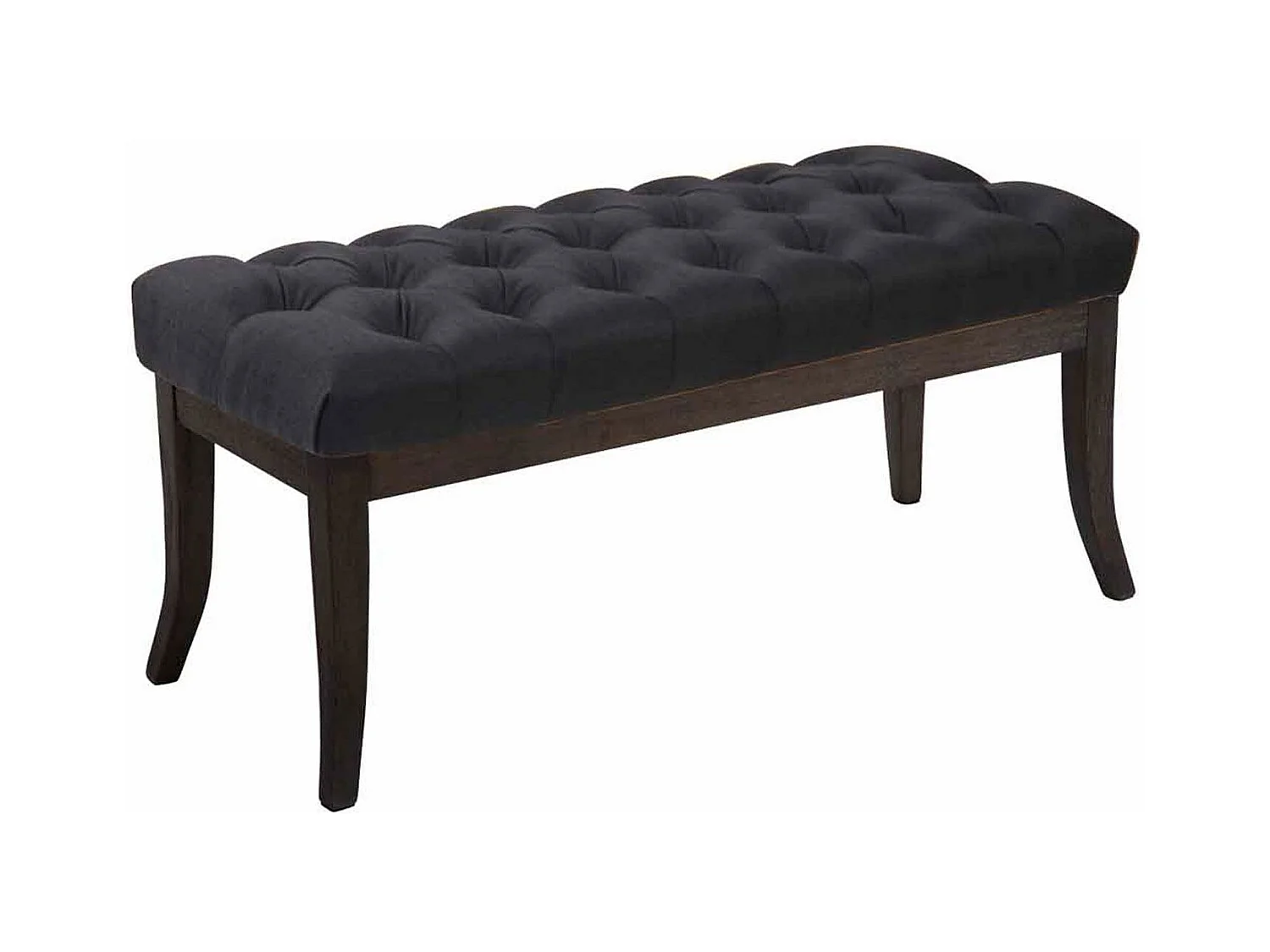Banquette - Tissu & Bois - Noir - Ramses