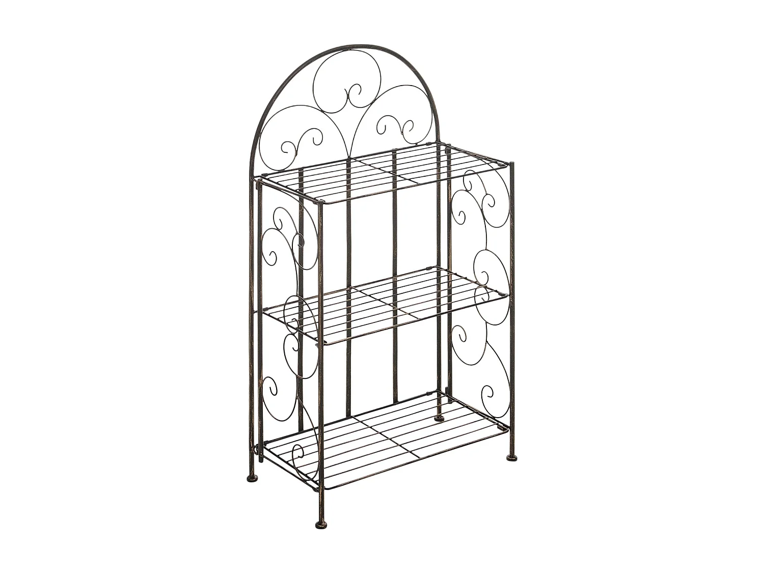 Étagères sur pied - Métal - 45.5 x 24 x 81.5cm - Bronze - Rosa