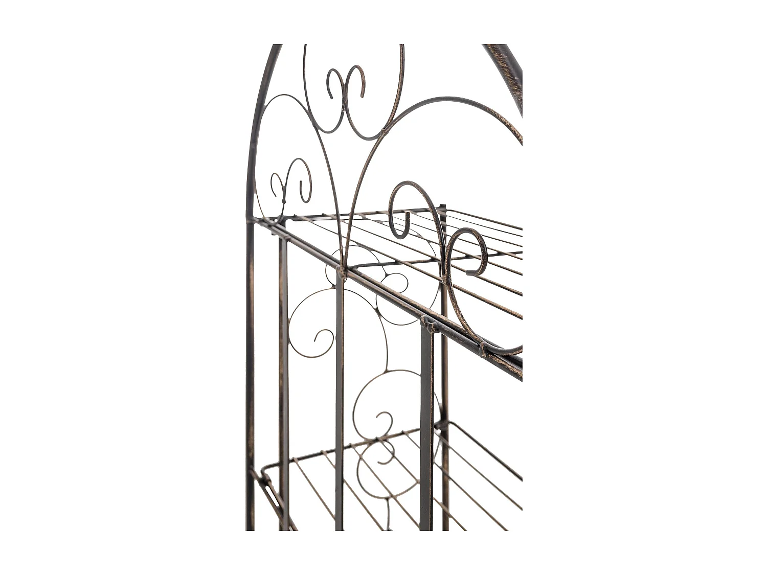 Étagères sur pied - Métal - 45.5 x 24 x 81.5cm - Bronze - Rosa