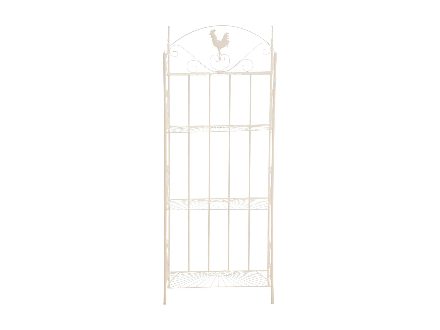 Étagères sur pied - Métal - 61.5 x 33 x 153cm - Crème - Mia