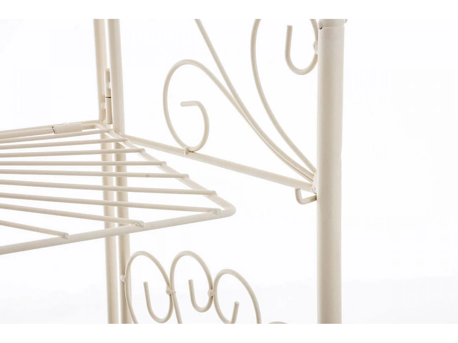 Étagères sur pied - Métal - 61.5 x 33 x 153cm - Crème - Mia