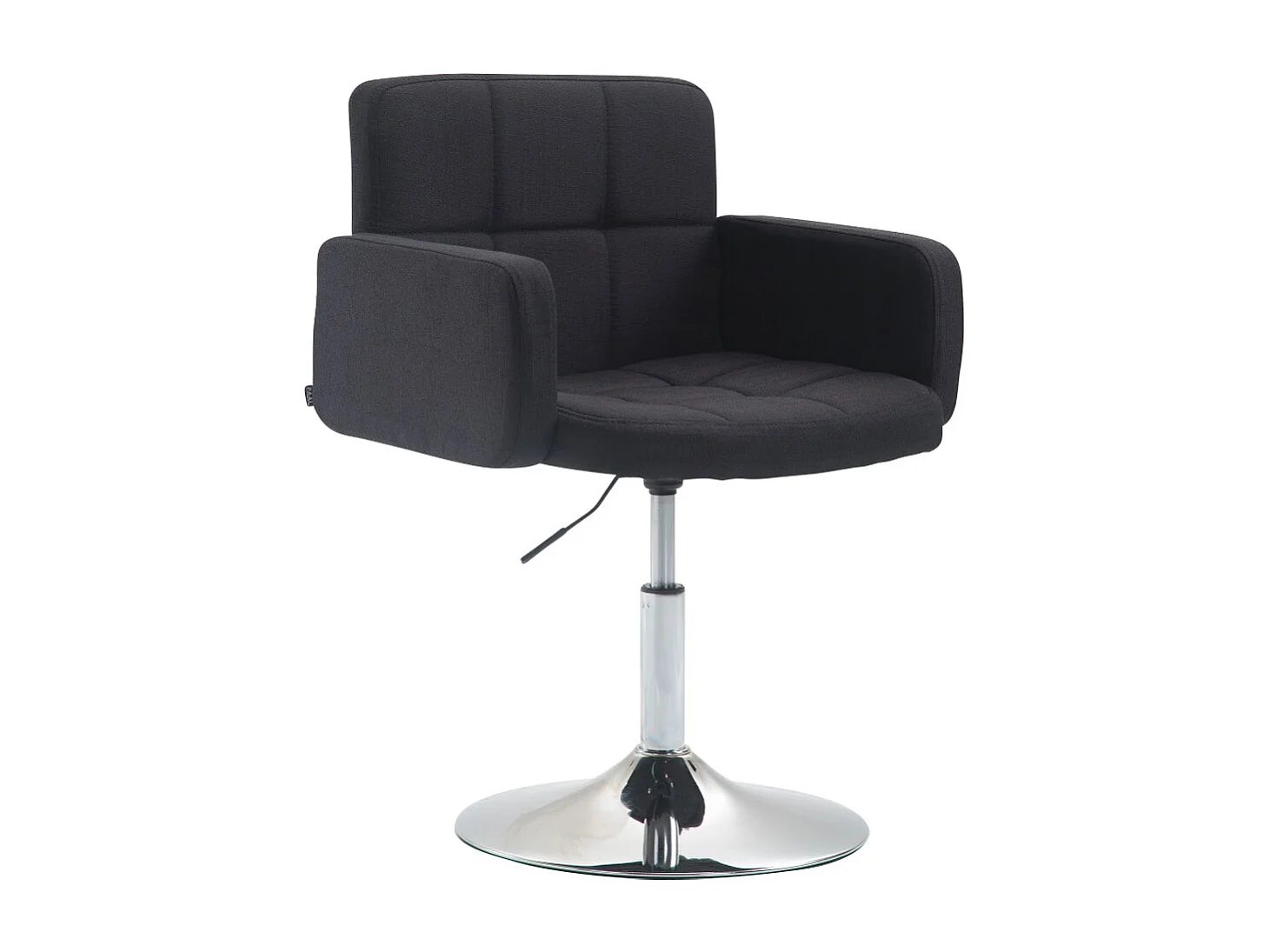 Fauteuil pivotant - Tissu & Noyer - Noir - Los Angeles