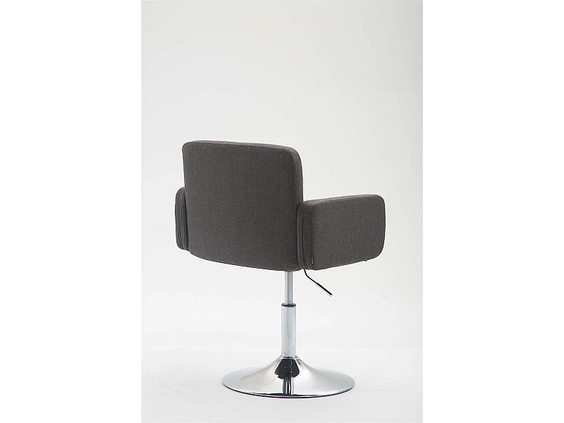 Fauteuil pivotant - Tissu & Noyer - Gris foncé - Los Angeles
