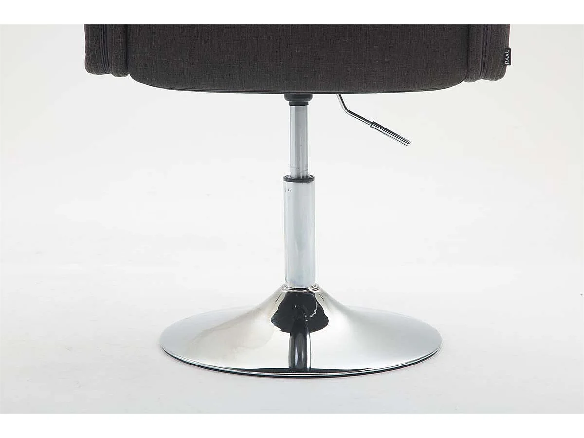 Fauteuil pivotant - Tissu & Noyer - Gris foncé - Los Angeles