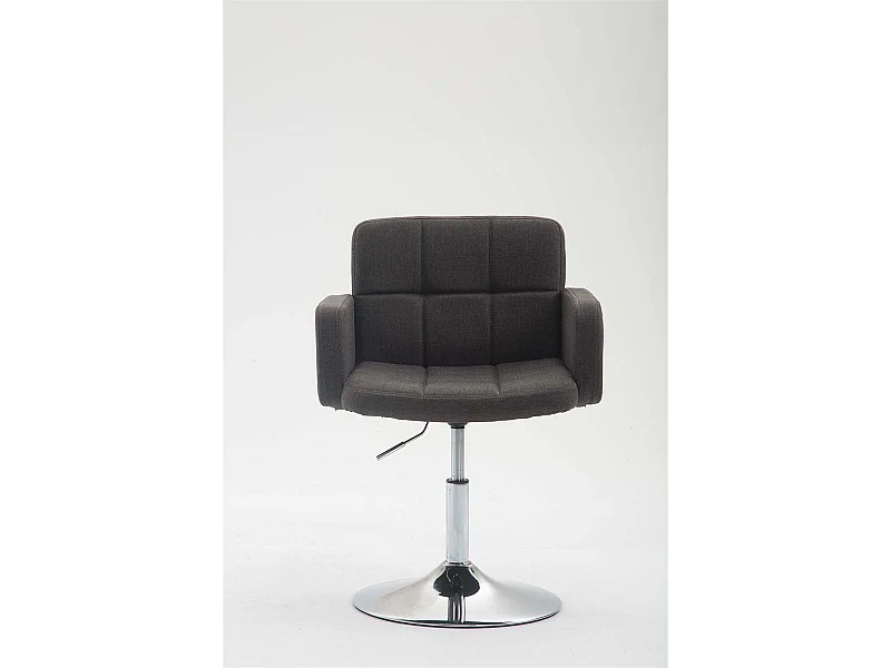 Fauteuil pivotant - Tissu & Noyer - Gris foncé - Los Angeles