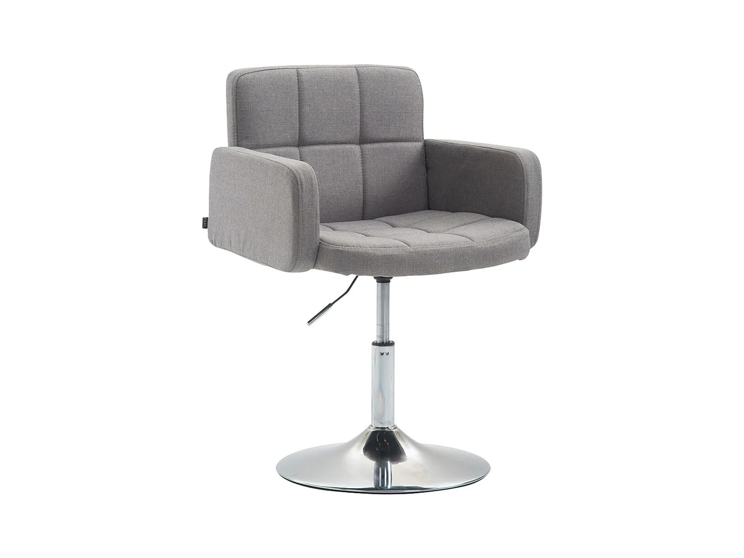 Drehsessel - Stoff & walnuss - grau - Los Angeles