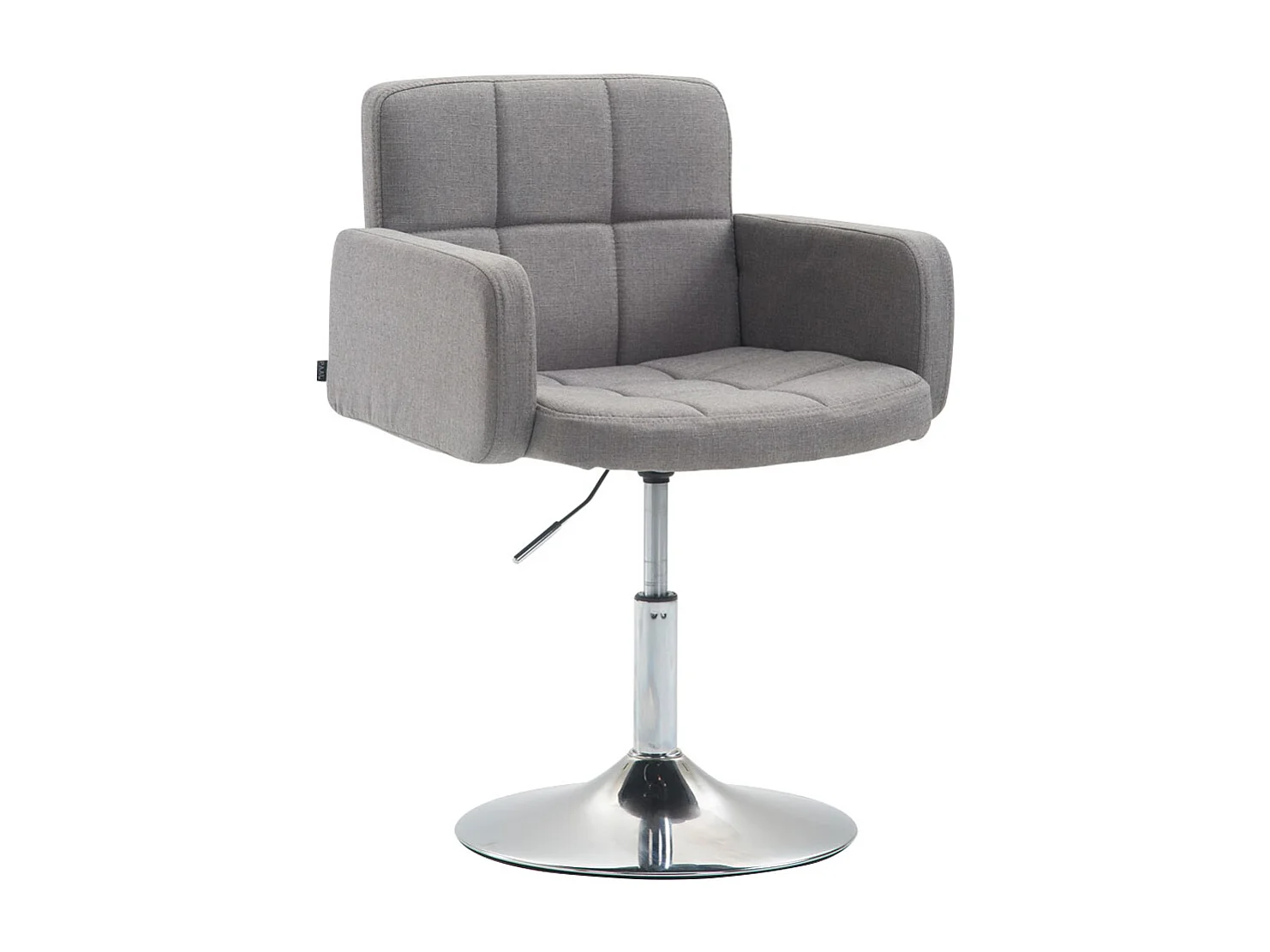 Fauteuil pivotant - Tissu & Noyer - Gris - Los Angeles
